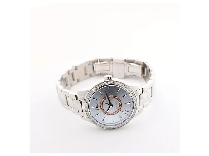 Orologio Dior Montaigne CD152510 FU6977 SS AT con quadrante blu - vista 4