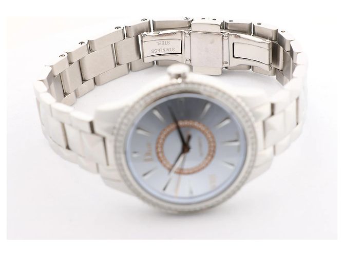 Orologio Dior Montaigne CD152510 FU6977 SS AT con quadrante blu - vista 5