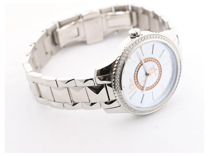 Orologio Dior Montaigne CD152510 FU6977 SS AT con quadrante blu - vista 6
