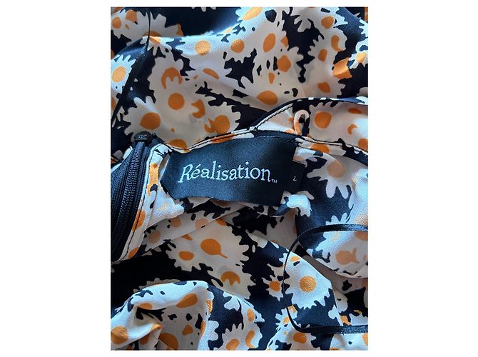 Autre Marque Realisation Kleid aus Seide mehrfarbig Mehrfarben - Ansicht 3