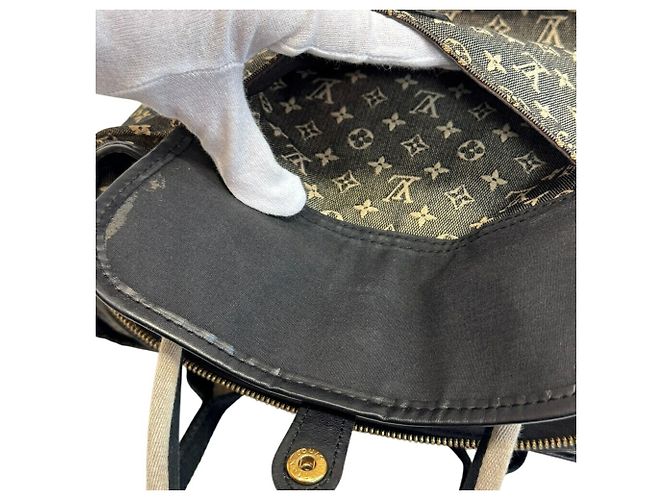 Louis Vuitton Monogram Mini Sac Marie Kate Tote Handbag Marrone Bianco Blu navy - vista 12