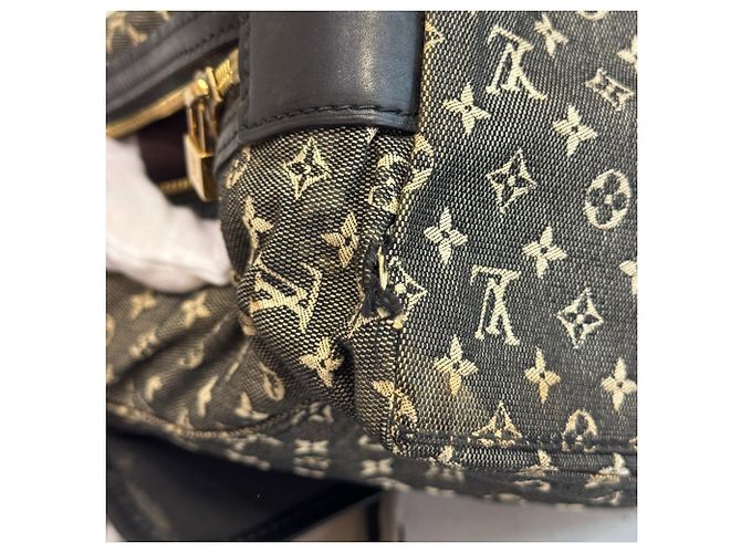 Louis Vuitton Monogram Mini Sac Marie Kate Tote Handbag Marrone Bianco Blu navy - vista 15