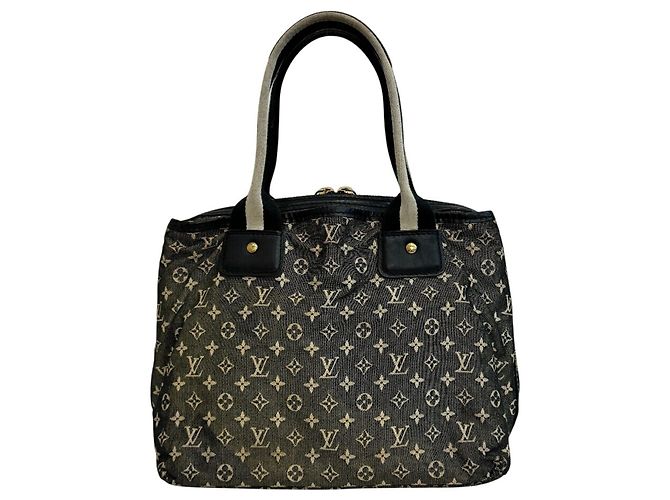Louis Vuitton Monogram Mini Sac Marie Kate Tote Handbag Marrone Bianco Blu navy - vista 2