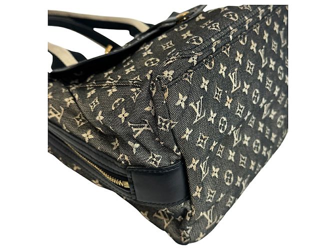 Louis Vuitton Monogram Mini Sac Marie Kate Tote Handbag Marrone Bianco Blu navy - vista 4