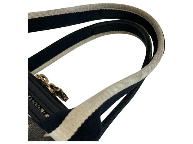 Louis Vuitton Monogram Mini Sac Marie Kate Tote Handbag Marrone Bianco Blu navy - vista 5
