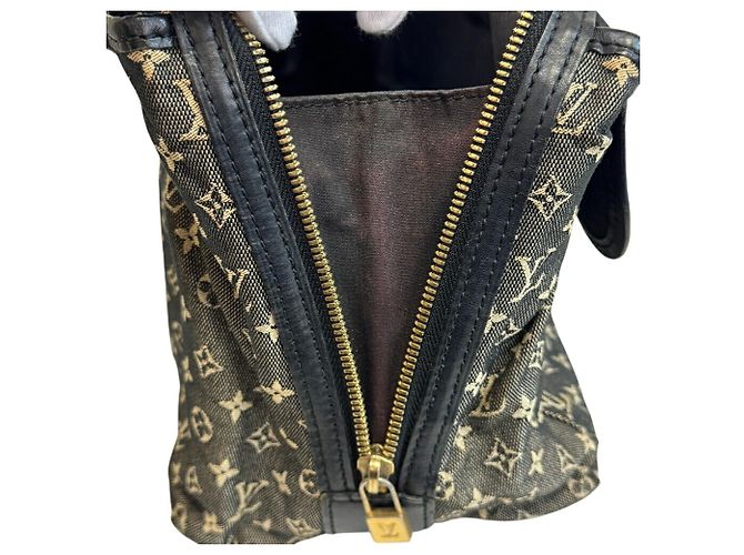 Louis Vuitton Monogram Mini Sac Marie Kate Tote Handbag Marrone Bianco Blu navy - vista 9