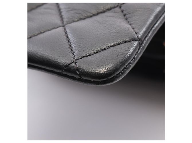 Zaino Chanel Matelassé in pelle d'agnello nera Nero - vista 10
