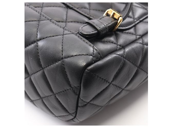 Zaino Chanel Matelassé in pelle d'agnello nera Nero - vista 7