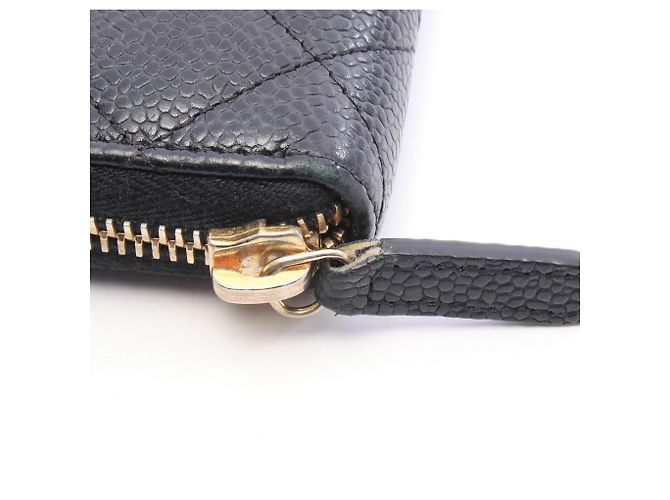 Cartera larga redonda Chanel Matelassé Negro - vista 6