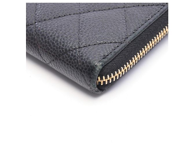 Cartera larga redonda Chanel Matelassé Negro - vista 7