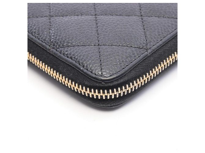 Cartera larga redonda Chanel Matelassé Negro - vista 8