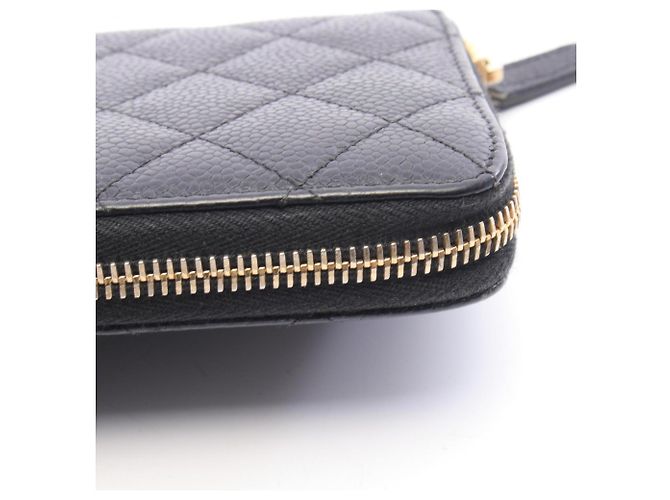 Cartera larga redonda Chanel Matelassé Negro - vista 9