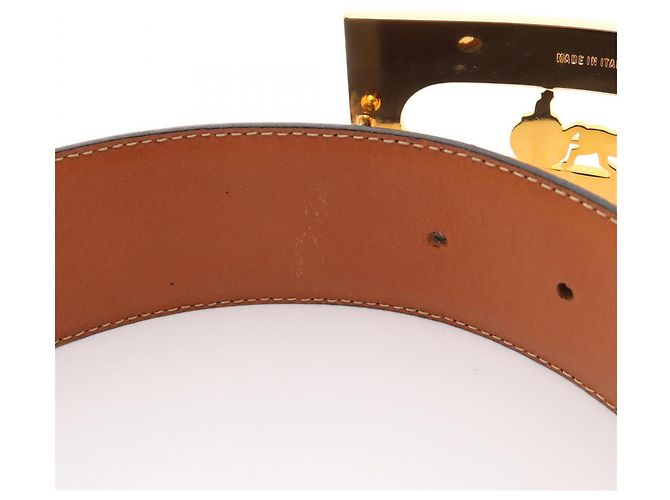 Céline Cinturón Celine Sulky Gold Hardware Negro - vista 6