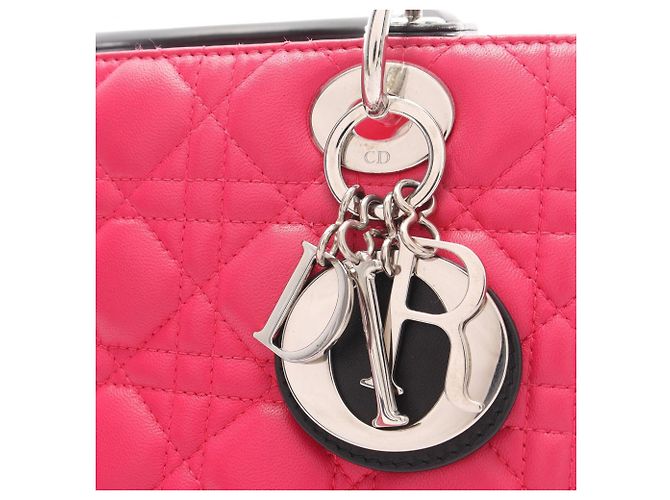 Borsa 2-Way LADY DIOR Cannage Christian Dior Nero Rosa Porpora - vista 10