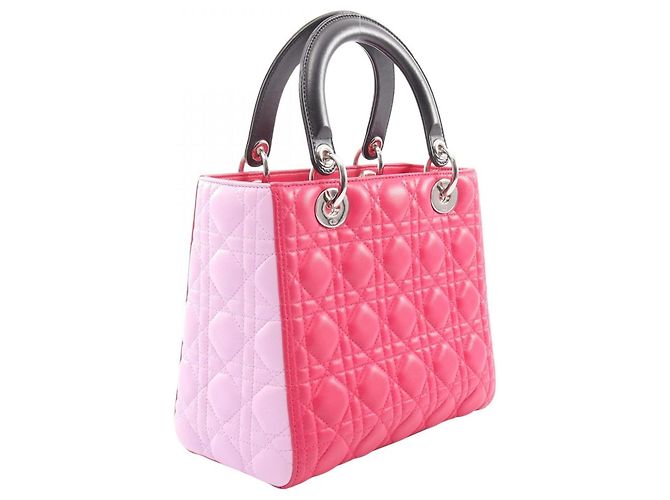 Borsa 2-Way LADY DIOR Cannage Christian Dior Nero Rosa Porpora - vista 2