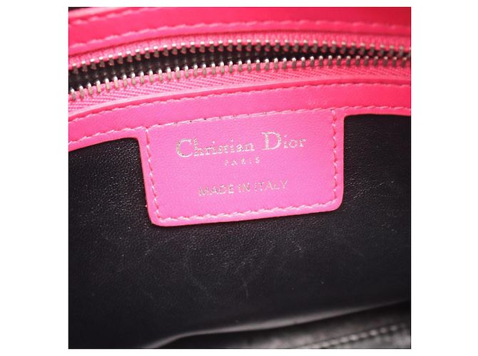 Borsa 2-Way LADY DIOR Cannage Christian Dior Nero Rosa Porpora - vista 4