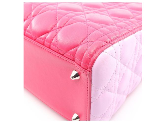 Borsa 2-Way LADY DIOR Cannage Christian Dior Nero Rosa Porpora - vista 8