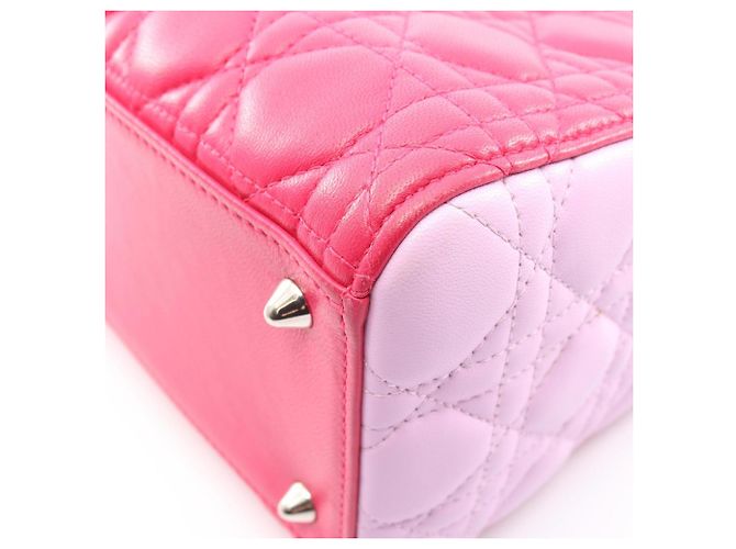 Borsa 2-Way LADY DIOR Cannage Christian Dior Nero Rosa Porpora - vista 9