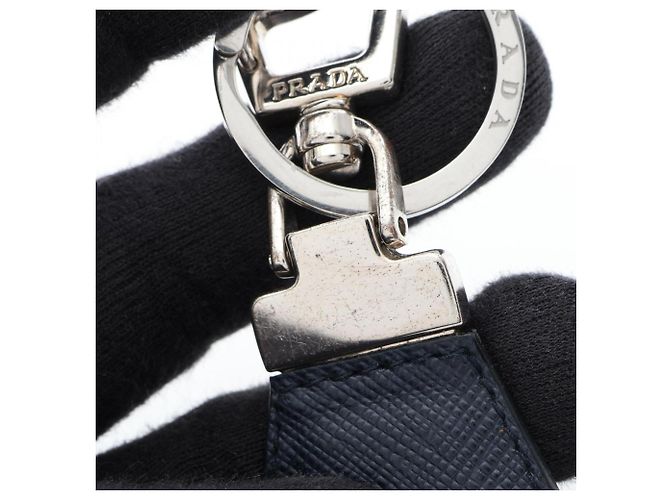 Saffiano Accessorio Portachiavi Prada Navy Blu navy - vista 5