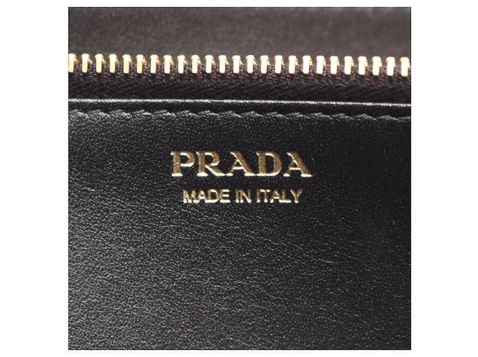 Cartera larga de piel negra de Prada Negro - vista 4
