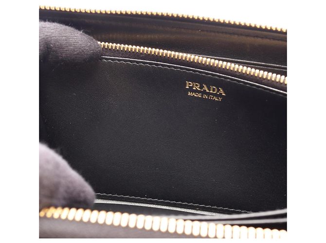 Cartera larga de piel negra de Prada Negro - vista 7