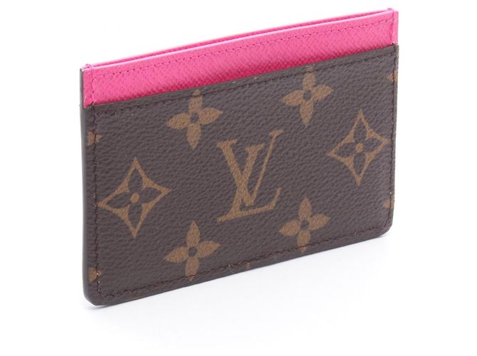 Louis Vuitton Monogram Panda Card Case Castaño Rosa - vista 2