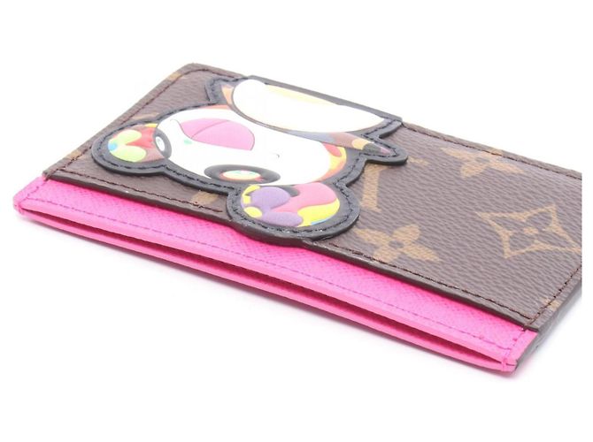 Louis Vuitton Monogram Panda Card Case Castaño Rosa - vista 3