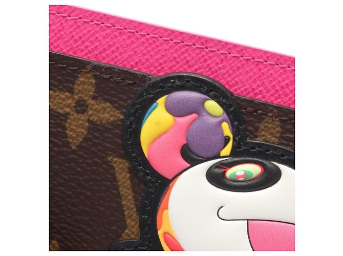 Louis Vuitton Monogram Panda Card Case Castaño Rosa - vista 5