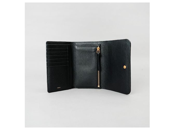 Chloé Marcie Leder Tri-fold Geldbörse Schwarz - Ansicht 5