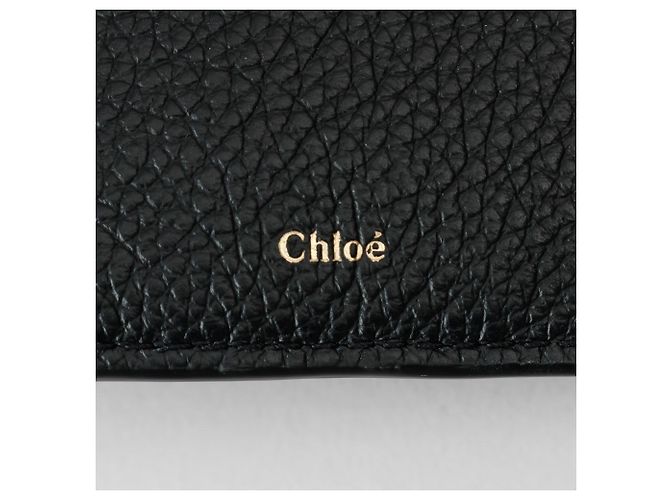 Chloé Marcie Leder Tri-fold Geldbörse Schwarz - Ansicht 9