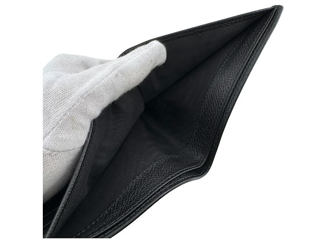 Cartera bi-fold de piel Saffiano Prada Negro - vista 8