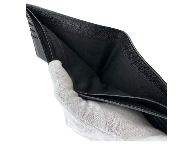Cartera bi-fold de piel Saffiano Prada Negro - vista 9