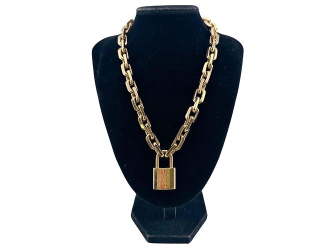 Louis Vuitton MP2993 Collier LV Edge Cadena Metal Necklace D'oro - vista 9