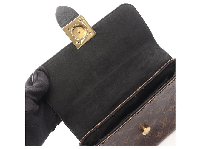 Borsa Louis Vuitton Rocky BB Monogram Noir Marrone Nero - vista 7