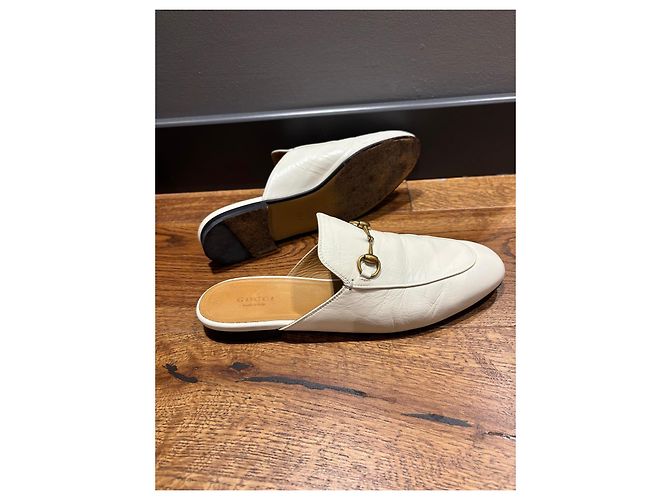 Mules Gucci Princetown Horsebit Bianco - vista 11