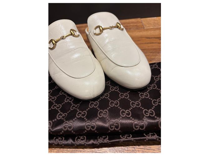 Mules Gucci Princetown Horsebit Bianco - vista 12