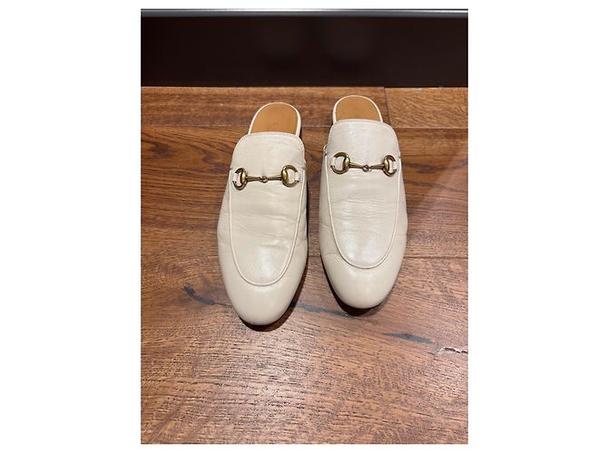 Mules Gucci Princetown Horsebit Bianco - vista 2