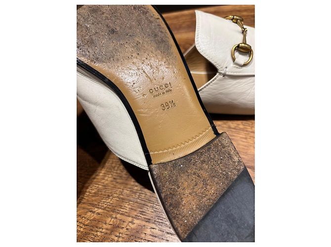 Mules Gucci Princetown Horsebit Bianco - vista 3