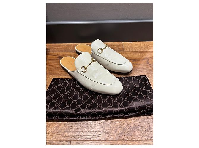 Mules Gucci Princetown Horsebit Bianco - vista 7
