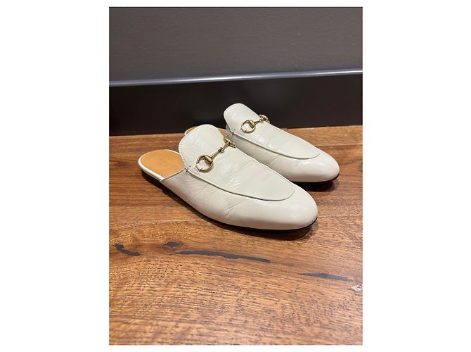 Mules Gucci Princetown Horsebit Bianco - vista 8
