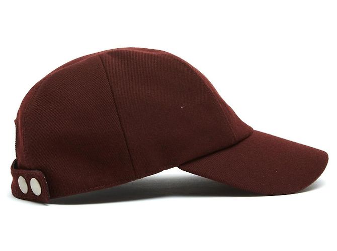 Hermès Casquette H Bordeaux T60 Burgundy Wool Clou de Selle Cap Hat XL Hermes - Ansicht 2