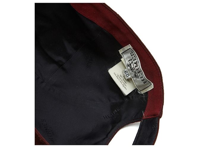 Hermès Casquette H Bordeaux T60 Burgundy Wool Clou de Selle Cap Hat XL Hermes - Ansicht 4