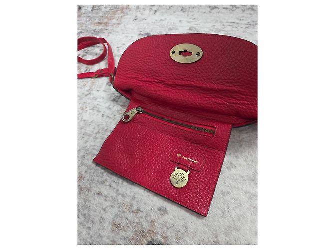 Magnifica Borsa a Tracolla Mulberry Rosso - vista 10