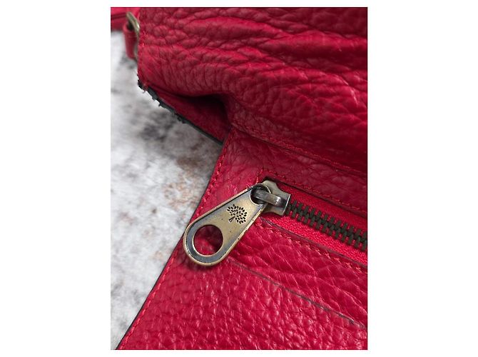 Magnifica Borsa a Tracolla Mulberry Rosso - vista 12