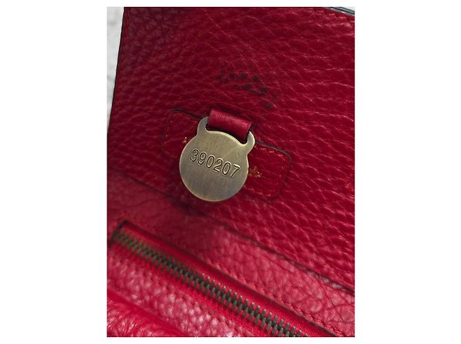 Magnifica Borsa a Tracolla Mulberry Rosso - vista 13