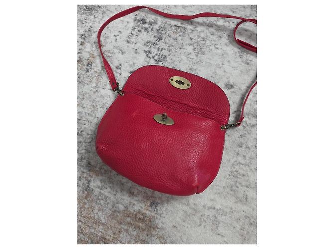 Magnifica Borsa a Tracolla Mulberry Rosso - vista 6