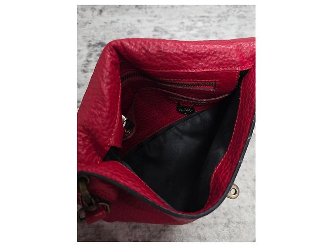 Magnifica Borsa a Tracolla Mulberry Rosso - vista 9