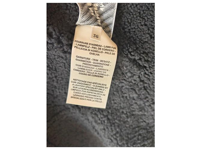Hermès Paris Lammfelljacke dunkelblau - Ansicht 3