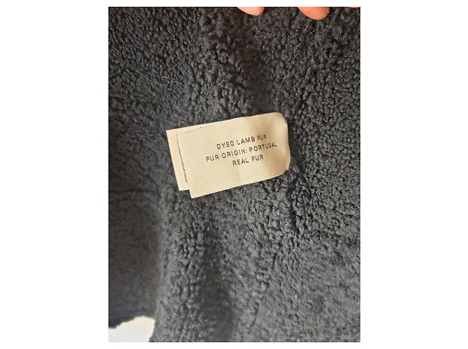 Hermès Paris Lammfelljacke dunkelblau - Ansicht 4