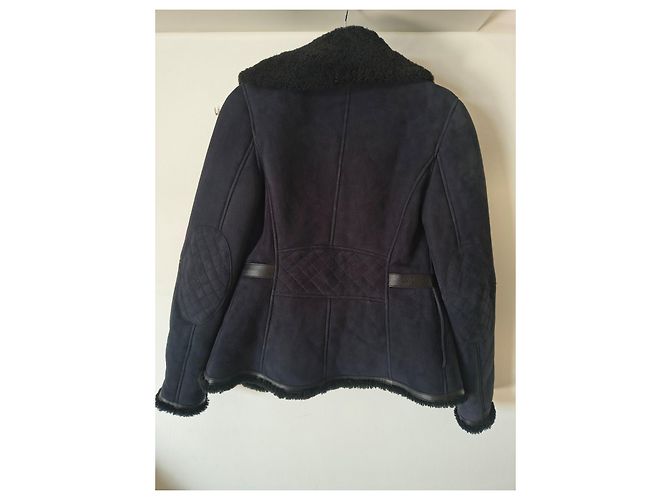 Hermès Paris Lammfelljacke dunkelblau - Ansicht 5